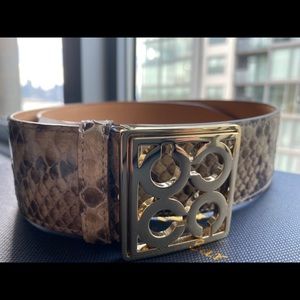 Coach Ladies Python Snake Belt